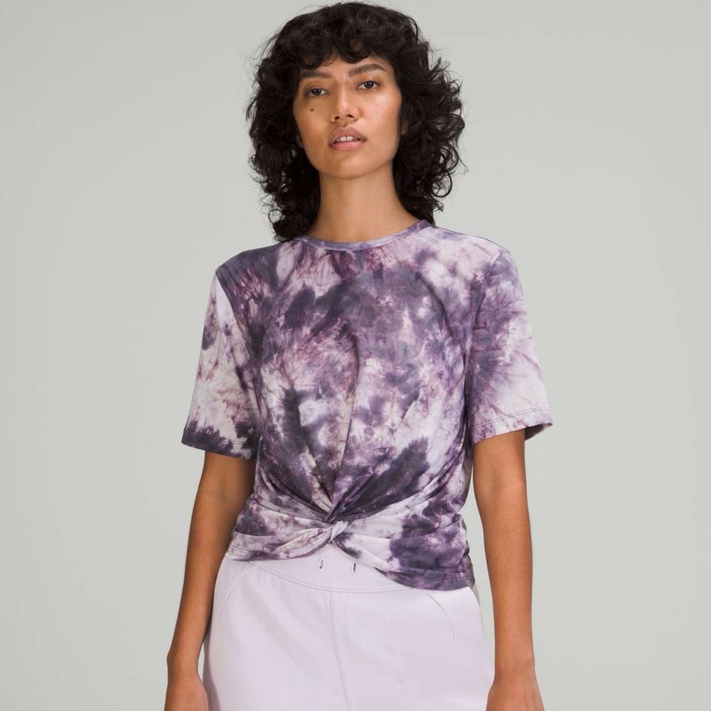 Dark Purple Lululemon Tie-dye Crescent Tee